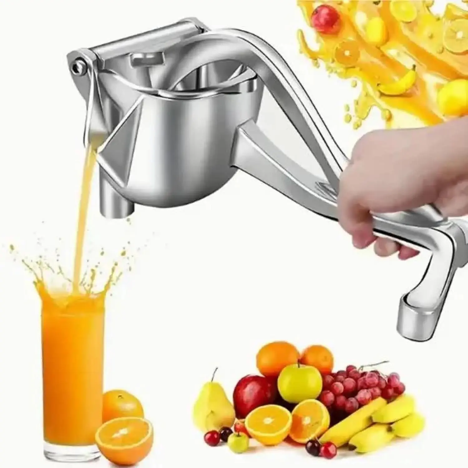 Juicer, Fresh Fruit Juice Extractor Aluminum Alloy, Juice Squeezer Handheld, manual juicer,  Heavy Duty Single Press Lemon Squeezer for Lemon, Orange, Grape