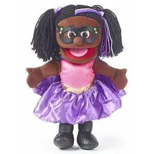 Superhero, Girl Puppet, Black Skin (14")