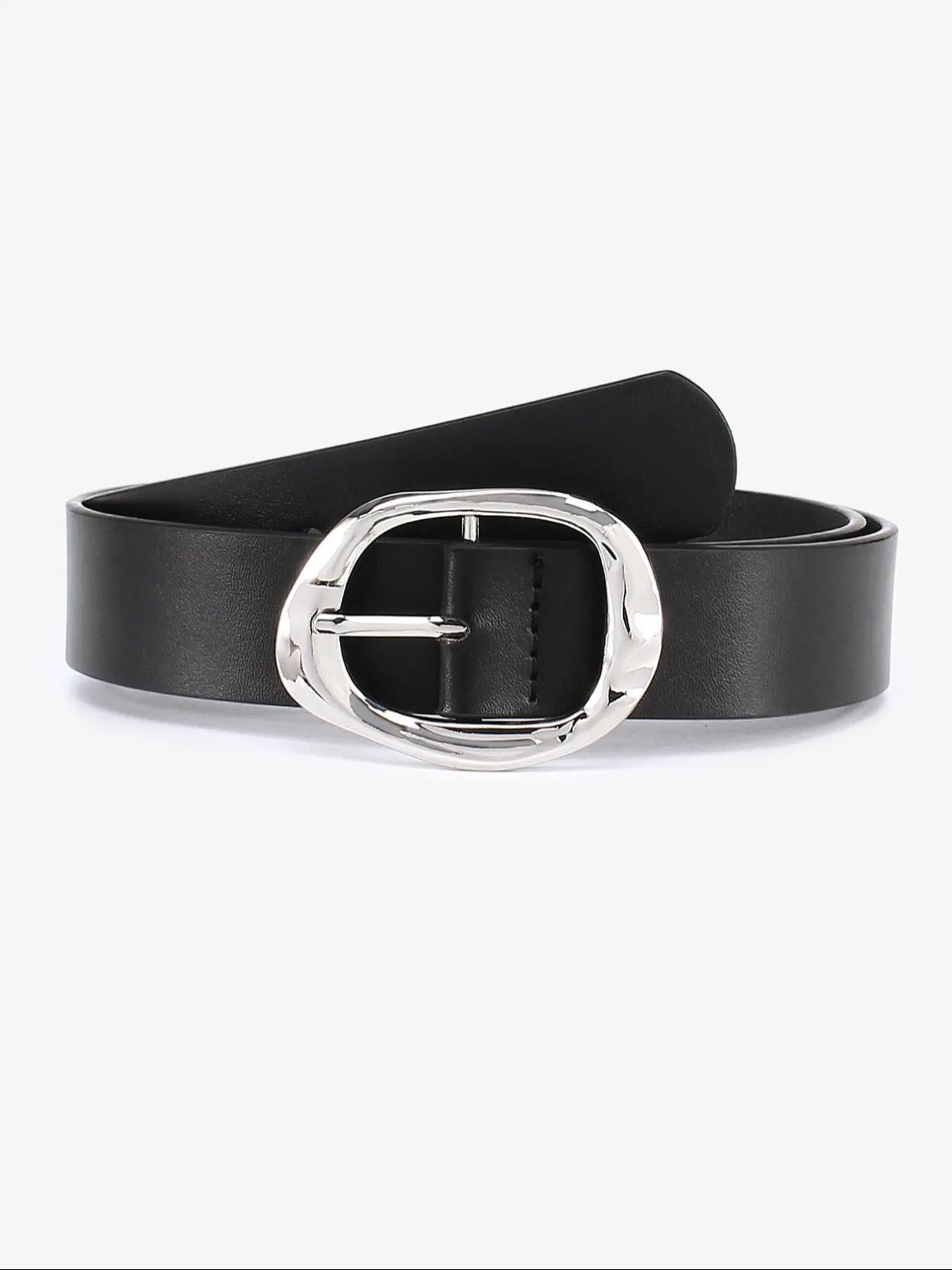 Women's Fashionable Solid Color PU Buckle Belt, Casual Waistband for Jeans Trousers, Trendy All-match & Exquisite Belt for Birthday Gift, Belt with Buckle