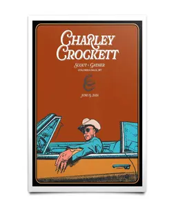 Charley Crockett June 15 2024 Columbia Falls MT Event Poster