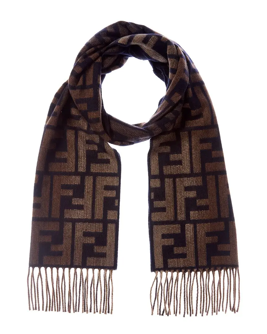 FENDI  FF Logo Wool & Cashmere-Blend Scarf