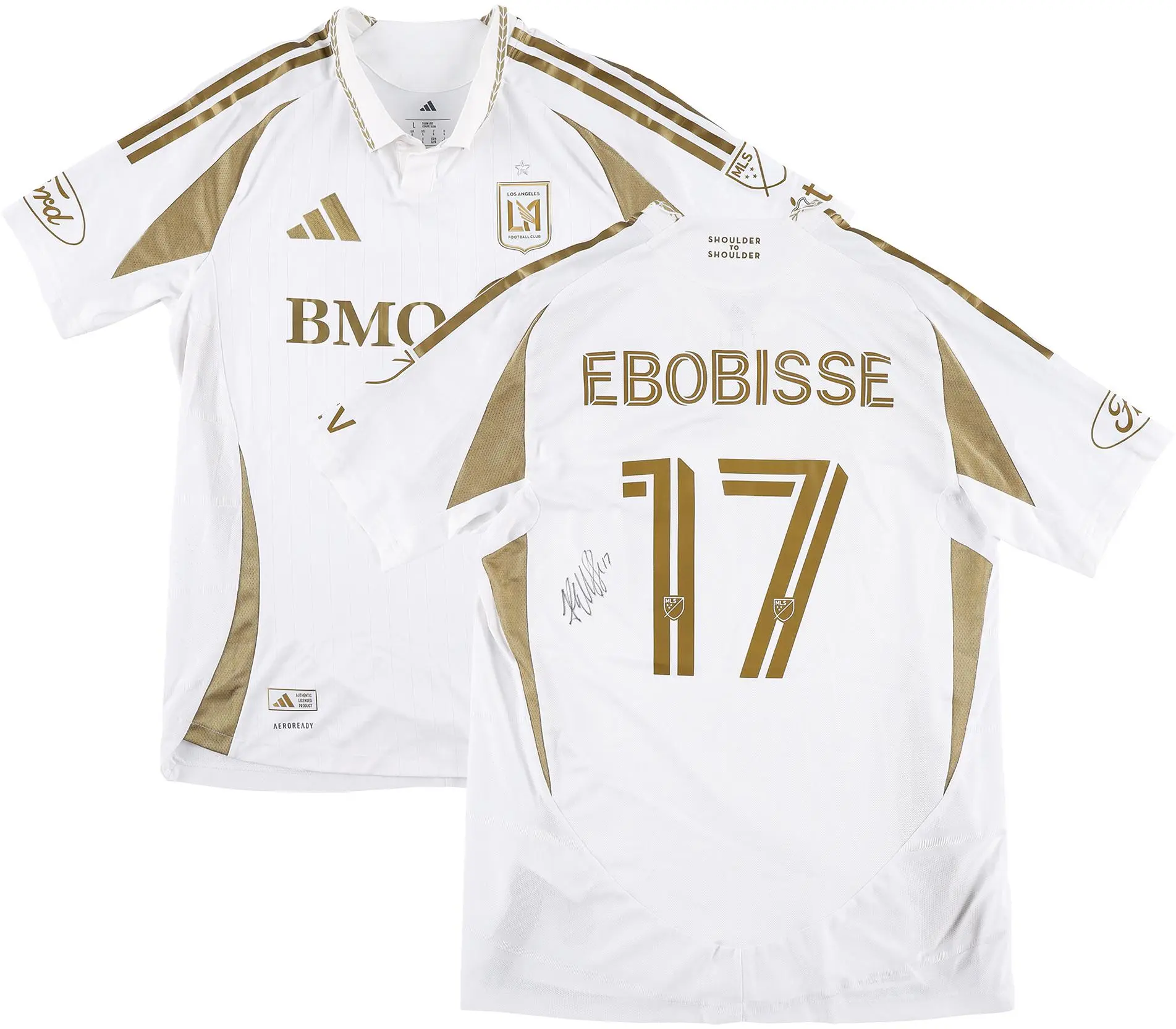 Jeremy Ebobise LAFC Autographed Match-Used #17 White Jersey from the 2025 MLS Season - Size M - Fanatics Authentic Certified - Soccer Memorabilia
