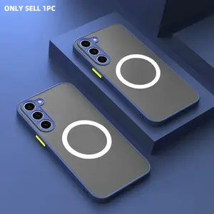 for Shockproof Matte Case Casing for Samsung Galaxy S25 Ultra S25 Edge S25 FE S24 Ultra S23 Ultra S22 Ultra A17 A07 A16 A06 A26 A36 A56 Smartphone Protective Magnetic Cases Cellphone Protection