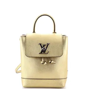 Pre-owned Louis Vuitton Leather Backpacks Lockme Backpack Mini by Rebag