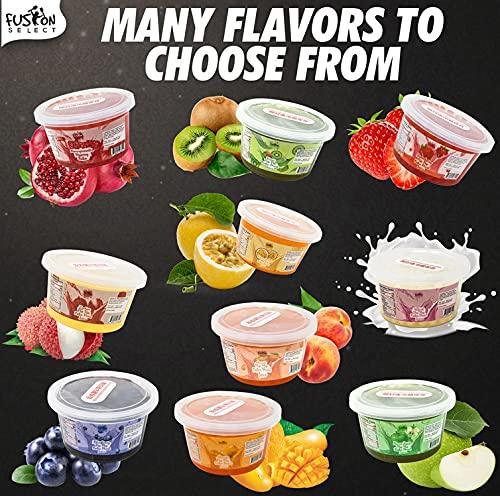 Fusion Select Bursting Bobaz Popping Boba Pearls 490g 6 Variety Fruit Flavors | Boba Tea Toppings, Dessert & Drink Snack Pearls
