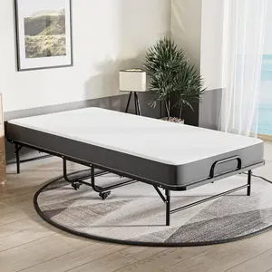 SunsGrove Folding Bed with Mattress for Adults & Kids, Cot Size, 75" x 31", Portable Foldable Bed with 5" Memory Foam Mattress, Rollaway Beds, Fold Up, Super Strong Frame(Cot)