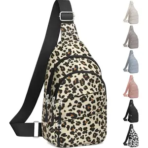 Crossbody Bags for Women, Sling Bag for Men, Small Hiking Backpack Anti  Lightweight for Outdoors Travel (M, Leopard
