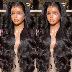13x6 13x4 Lace Frontal Wigs Human Hair Pre Plucked 180 Density Body Wave HD Lace Front Wigs Human Hair 10A Frontal Wigs Human Hair wigs for Women Glueless Wigs Human Hair Pre Plucked Black wig