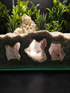 3D Printed Fish Tank Cave, Multi-Tunnel Escape Hideaway, Lava Texture, Betta Fish Tank Decor, Unique Aquatic Pet Habitat Decoration