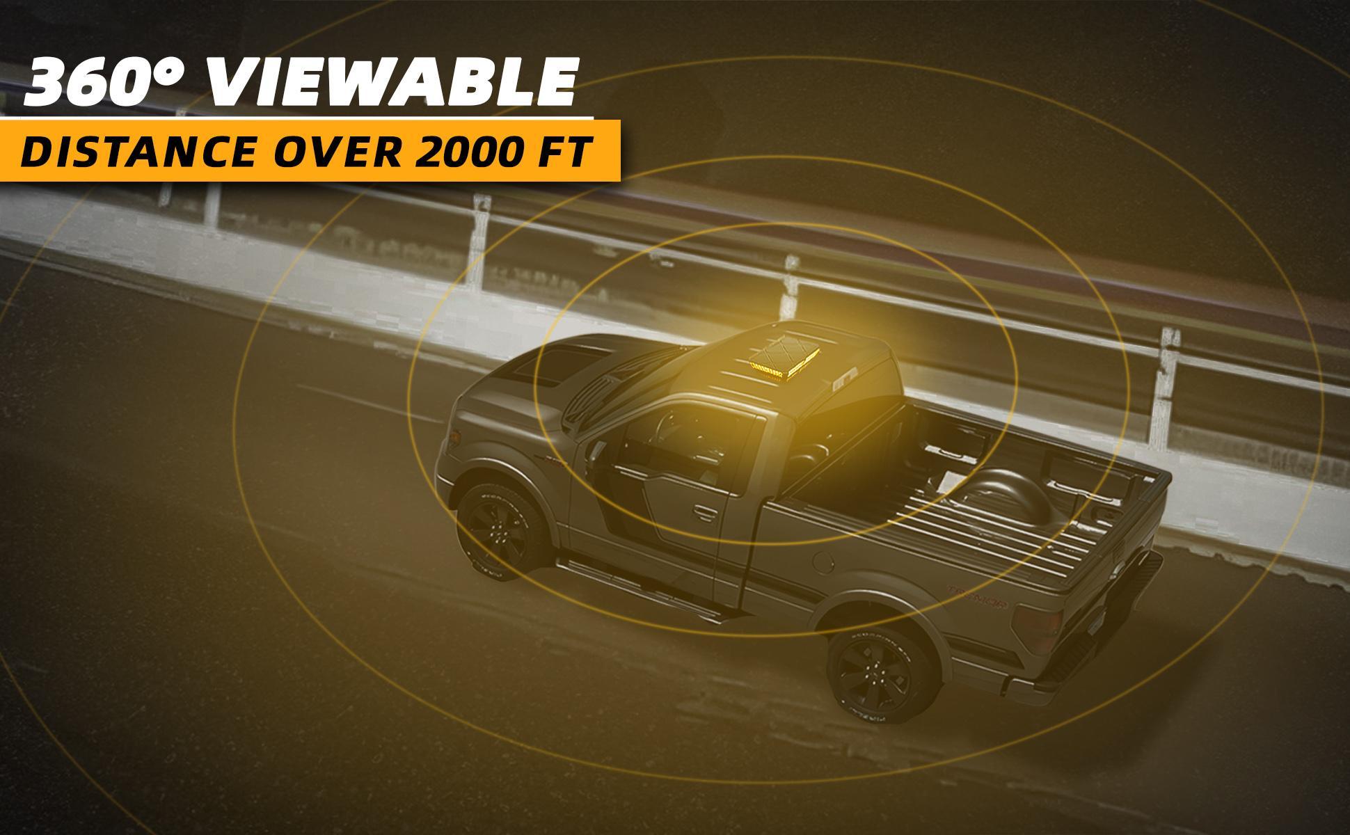 DIBMS 48 LED Roof Top Strobe Beacon Lights Bar Rooftop Hazard Warning Emergency Safety Flashing Plow Light for Construction Vehicles Tow Commercial Trucks Postal Security Cars Snowplow - Amber amber  lights  car Carlights