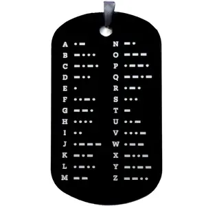 Morse Code Practice Chart Keychain Tag