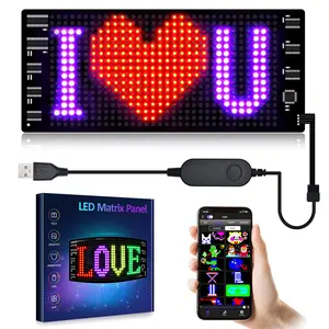 Programmable Car LED Sign - Customizable Full-Color Display with Ultra-Thin Design for Dynamic Text and Animation