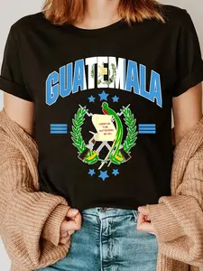 100% Cotton Love Guatemala With Guatemala Flag Quetzal Bird Emblem T-Shirt