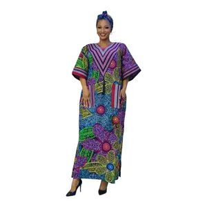 CRZ Ankara Maxi Boubou With Aso Oke Design