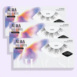 Lilac St. NanoSoft Lash Clusters 3-Pack | 58% Lighter Ultra-Thin Fibers | Aura & Ember Weightless Multi-Pack | 30pc Individual Natural Lash Clusters Custom C/D Curl Korean Silk
