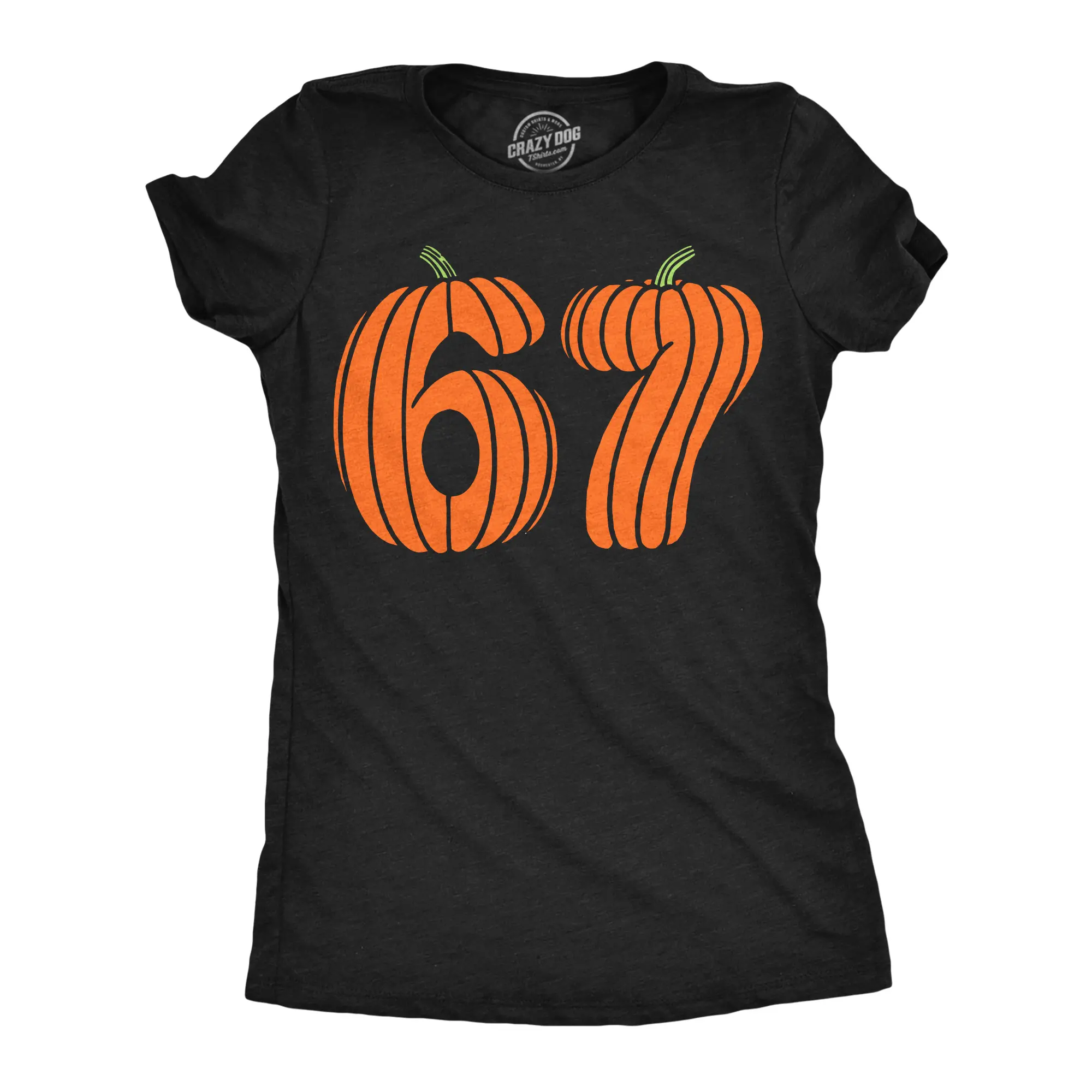 Womens Funny T Shirts Six Seven Pumpkins Sarcastic Halloween Meme Tee For Ladies Funny Womens T Shirts Cute Vintage Fashion Casual Ladies T-Shirt Gift Halloween Tops for Women Funny Meme Top Women's Novelty Black - 6