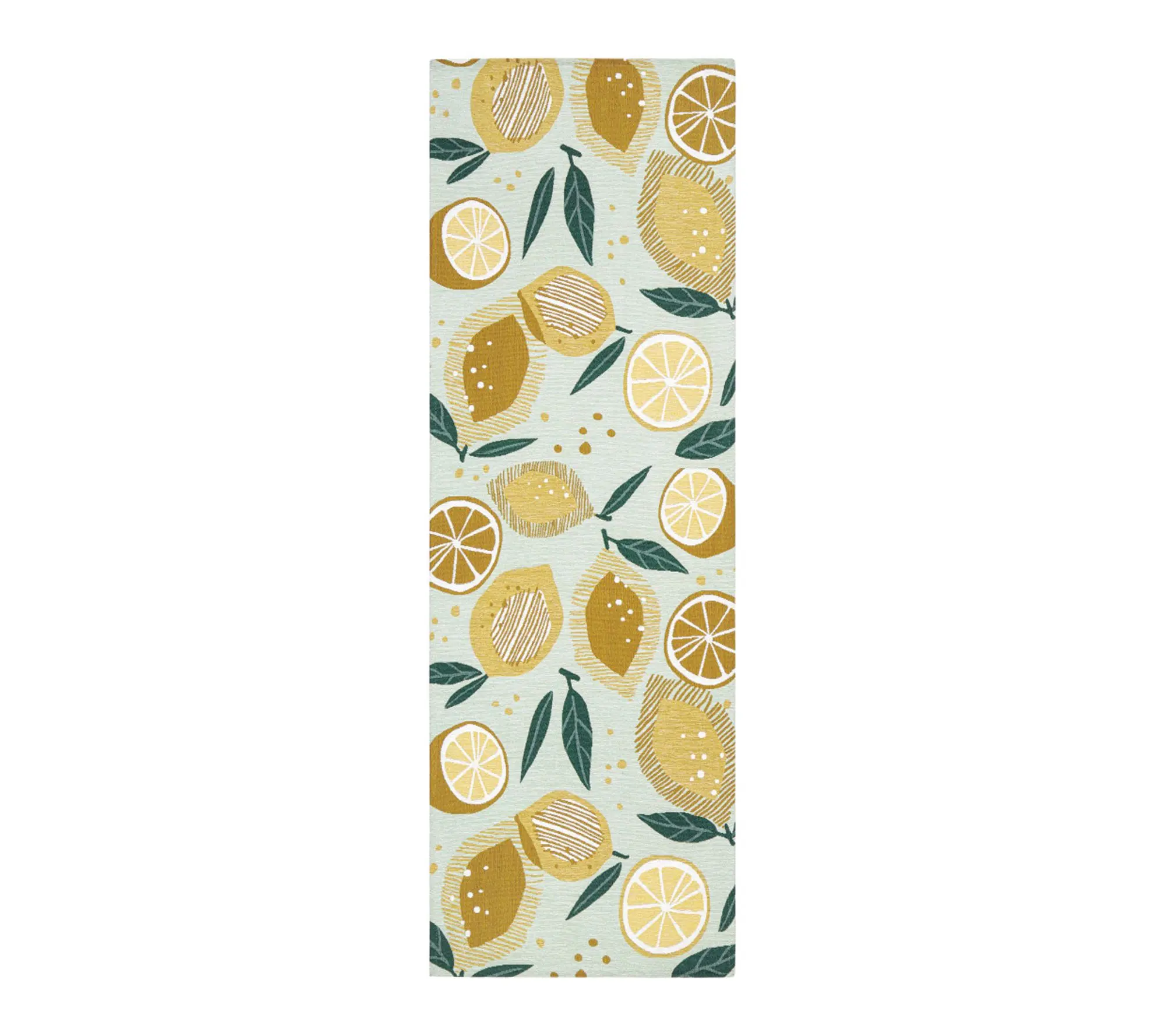 TCLI Livie Fresh Lemon Washable 24"x72" Kitchen Mat