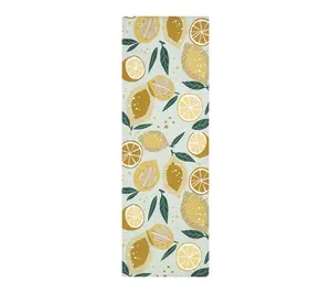 TCLI Livie Fresh Lemon Washable 24"x72" Kitchen Mat
