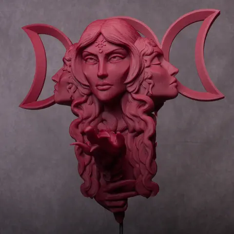Hecate Bust and Wall Mount - a grounding centerpiece for your altar or sacred corner