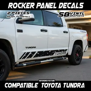 Toyota Tundra Rocker Panel Decals - 2 Pieces, Easy to Install Car Accessories