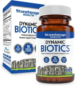 Stonehenge Health Probiotics 55B CFU Gut Health Boost | 16 Strains + Prebiotics | Non-GMO & Vegan