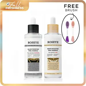 [ROSEYE Official] Peel Shot Glow Rice Ampoule Duo - Serums for Brightening, Exfoliating, and Moisturizing - Suitable for All Skin Types