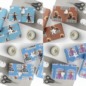 Uncle Baby Billy Funny Christmas Wrapping Paper, Righteous Gemstones Meme Gift Wrap, Southern Humor Holiday Gift Wrap Sheets