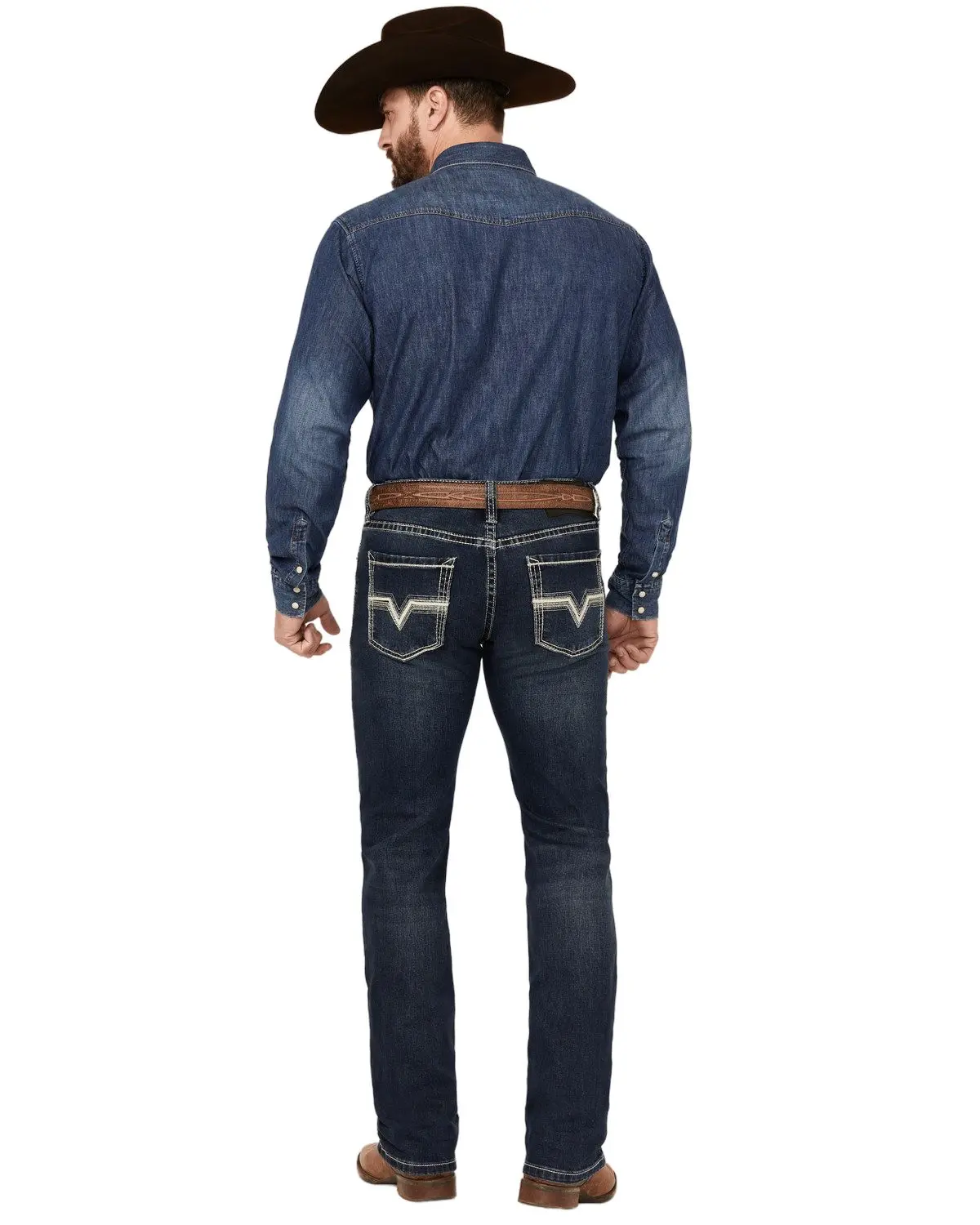 Rock & Roll Denim Men's And Men'S Revolver Dark Vintage Wash Slim Straight - Bm1rd04864