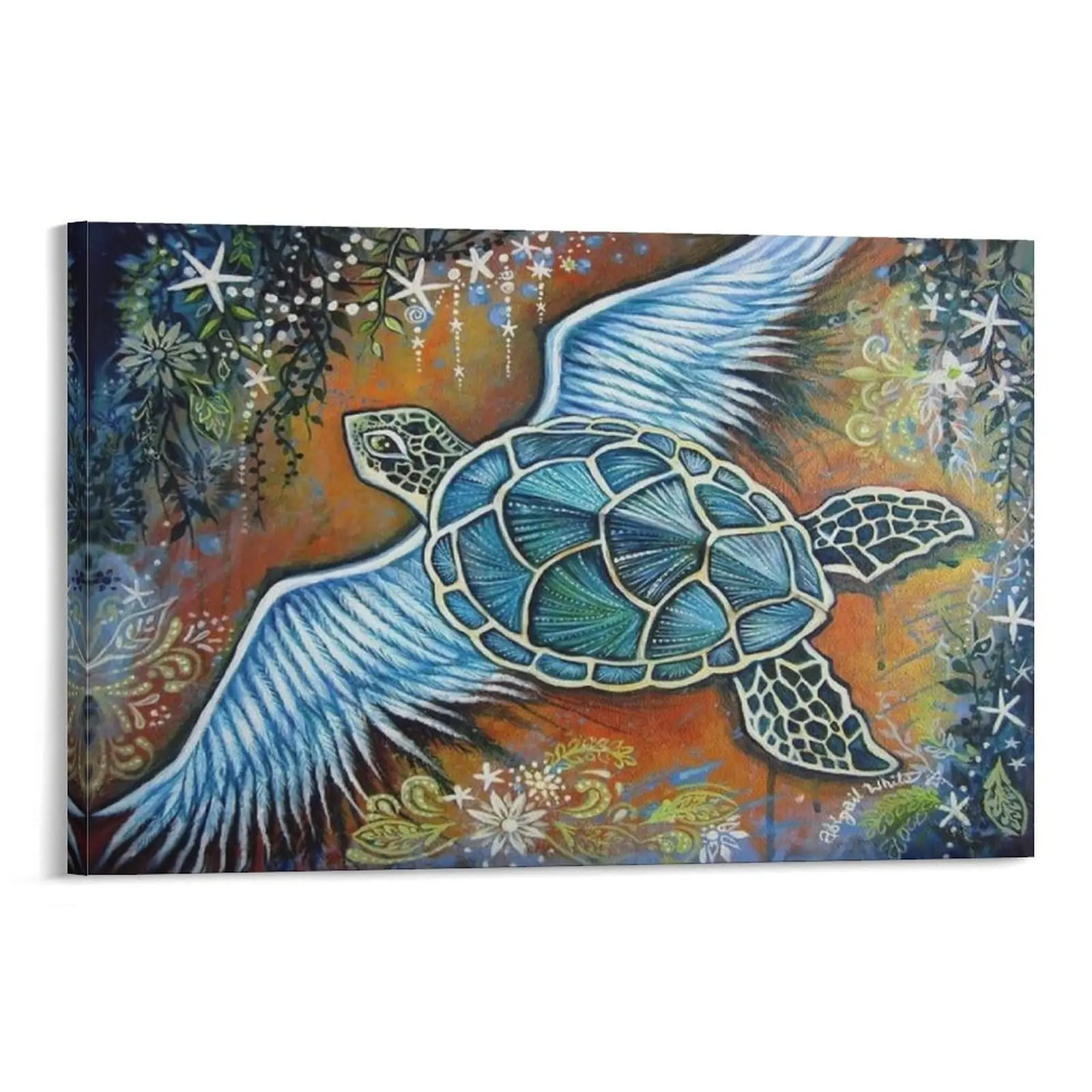 Abigail White Poster Bohemian Turtle, Key West, Florida Canvas Canvas Wall Art Poster Poster Canvas Wall Art For Bedroom Decor Bar Office Room Decor Gift