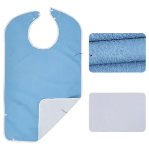 New Hot Selling Elderly Apron, Practical Waterproof Large Size Bib, Adult Towel Style Mouth Cover, Senior Saliva Towel, Easy Cleaning Apron