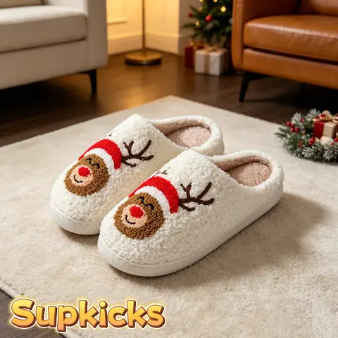 2026 Cute Cozy Fuzzy Plush Slippers for Women - Soft Comfortable House Slippers with Memory Foam Insole for Indoor & Outdoor