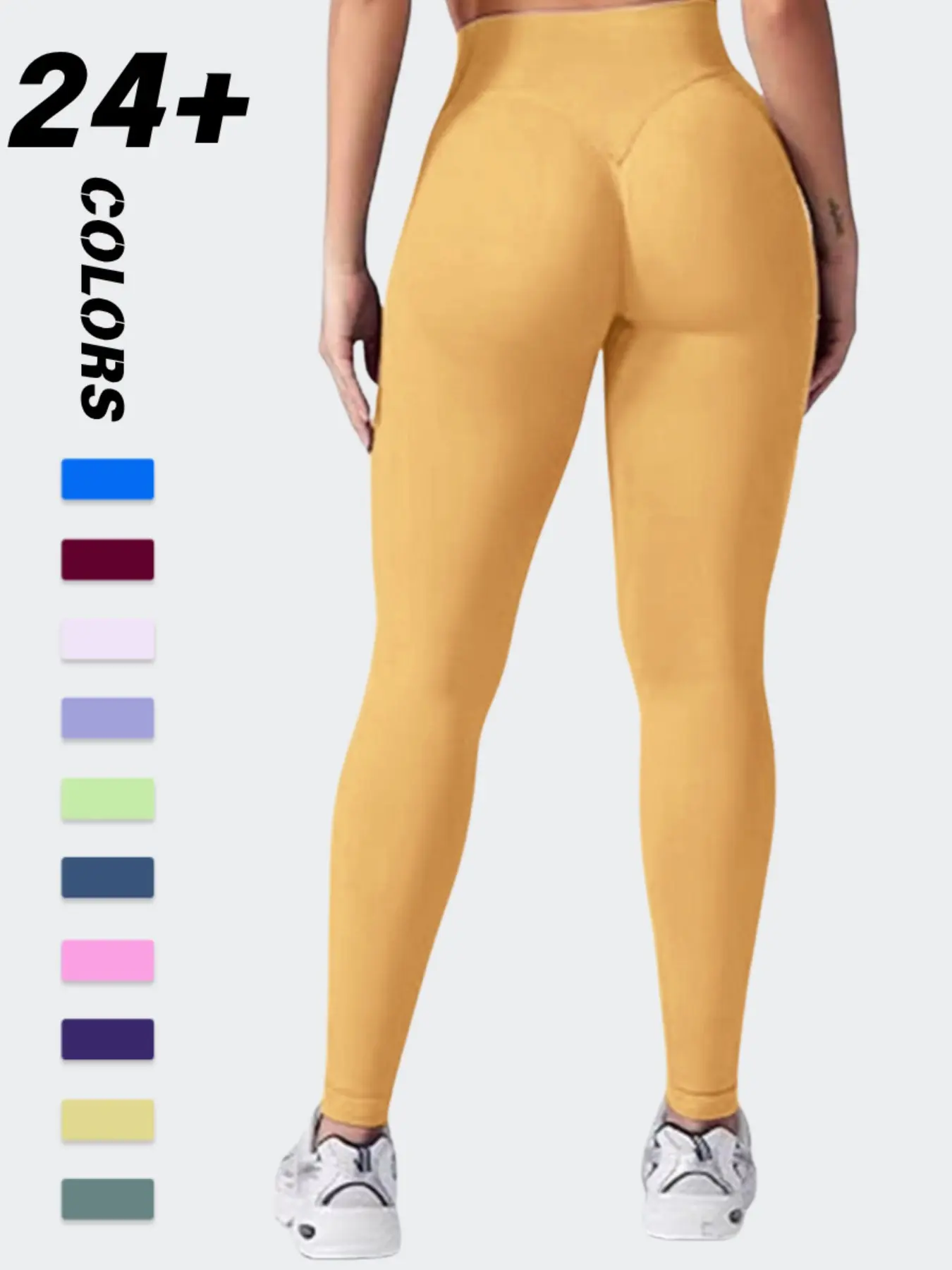 Women's High Waist Seamless Yoga Pants, Stretchy Slim Fit Butt Lifting Workout Leggings, Breathable & Soft for Yoga Running Daily Commute, Athletic Bottoms, High Rise Leggings, High Waist Activewear, Fitness Clothes