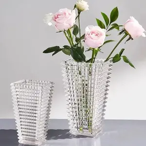Crystal Majesty Large Vase - Crystal-Clear Decorative Vase for Centerpiece, Perfect for Weddings, Parties & Special Occasions