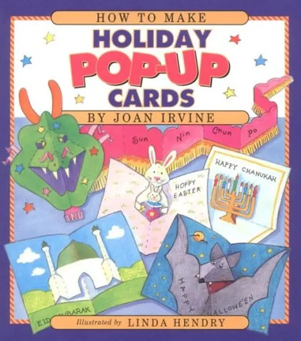 Used Paperback Book - How to Make Holiday Pop-Up Cards by Joan Irvine, English Language, Crafts & Projects Guide with Step-by-Step Illustrated Instructions for Holidays