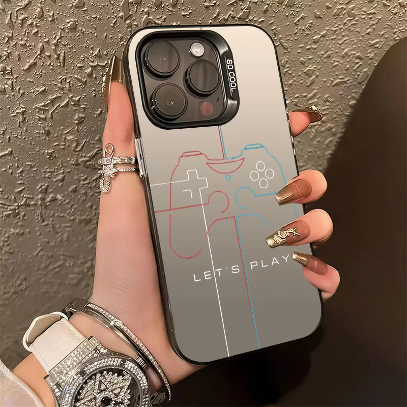 Minimalist Controller Phone Case - Modern Abstract Tech Style Cover, Detachable Casing Shell with Protection for iPhone 17,16,15,14,13,12,11 Plus Pro Max, Unique Tech Gift