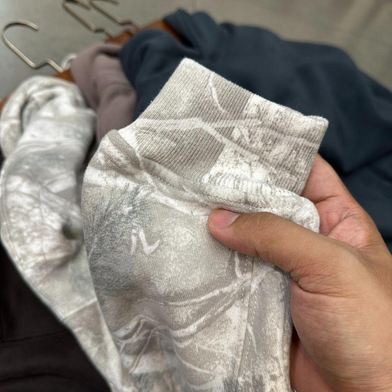 Maple Leaf Hooded Sweatshirt, Lightweight Camo Hoodie for Men Women,  Street wear Fashion Sport solid drawstring pocket hoodie pullover unisex hoodie faith hoodie Casual Fabric Womenswear Everyday Polyester Style Tops Breathable L