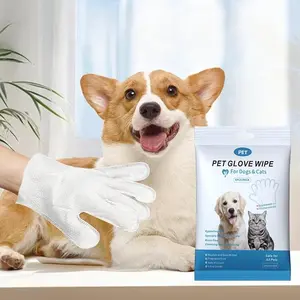 Pet Waterless Cleaning Gloves, Safe-to-lick Wet Wipes Gloves for Cats & Dogs, Pet Grooming Wipes, Dog & Cat Grooming Supplies, Grooming Products