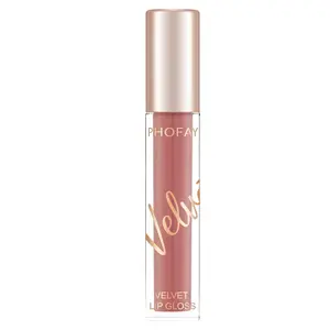 PHOFAY Velvet Lip Gloss - Smooth Matte Finish, 3 ML, Weightless Formula for Flawless Look Makeup Liquid Lipstick Glossy Cosmetic