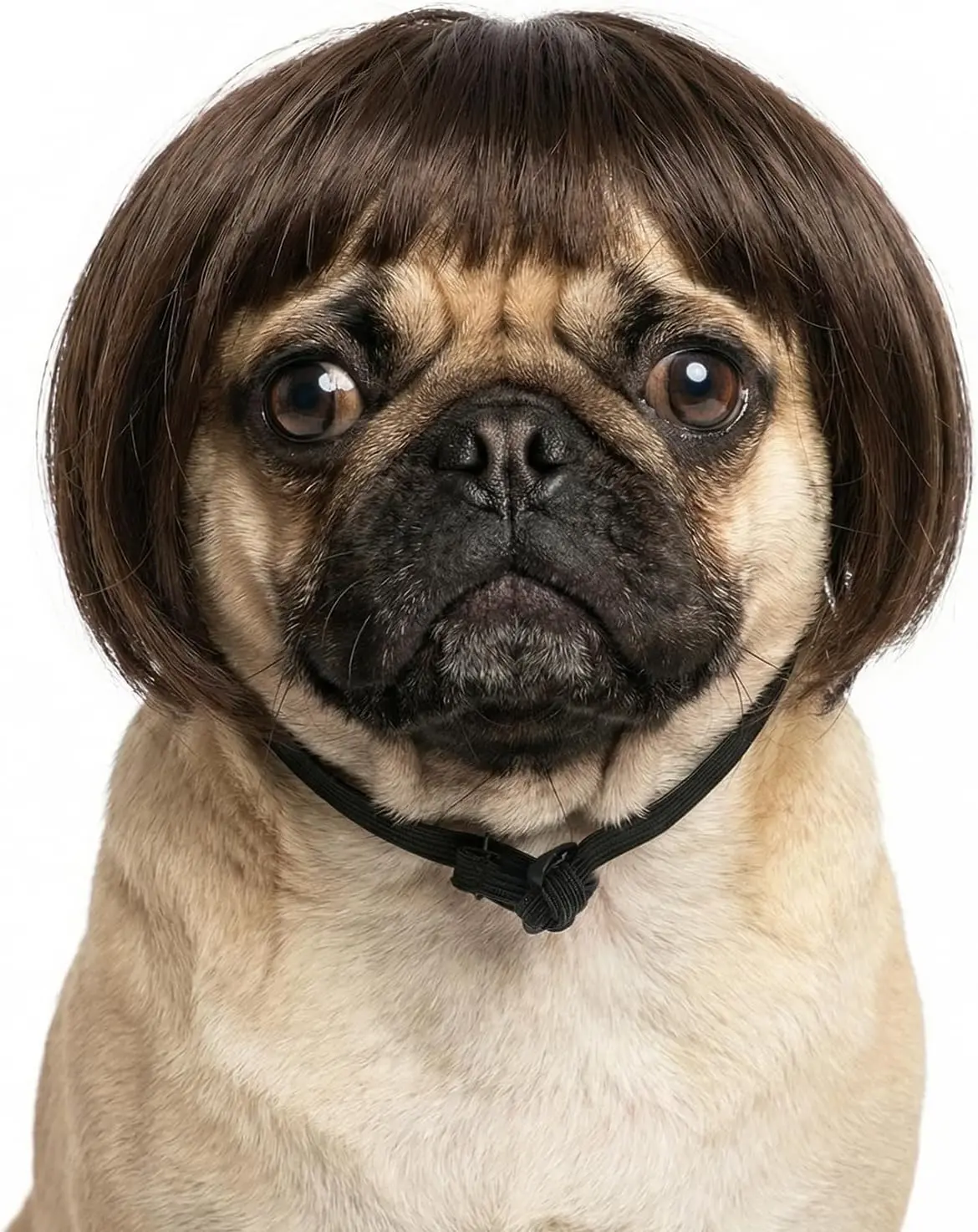 Dog Wigs for Small Dogs, Funny Dog Wigs with Adjustable Elastic Bands, Cat Wig for Small Medium Pet Cosplay Decoration Parties Funny