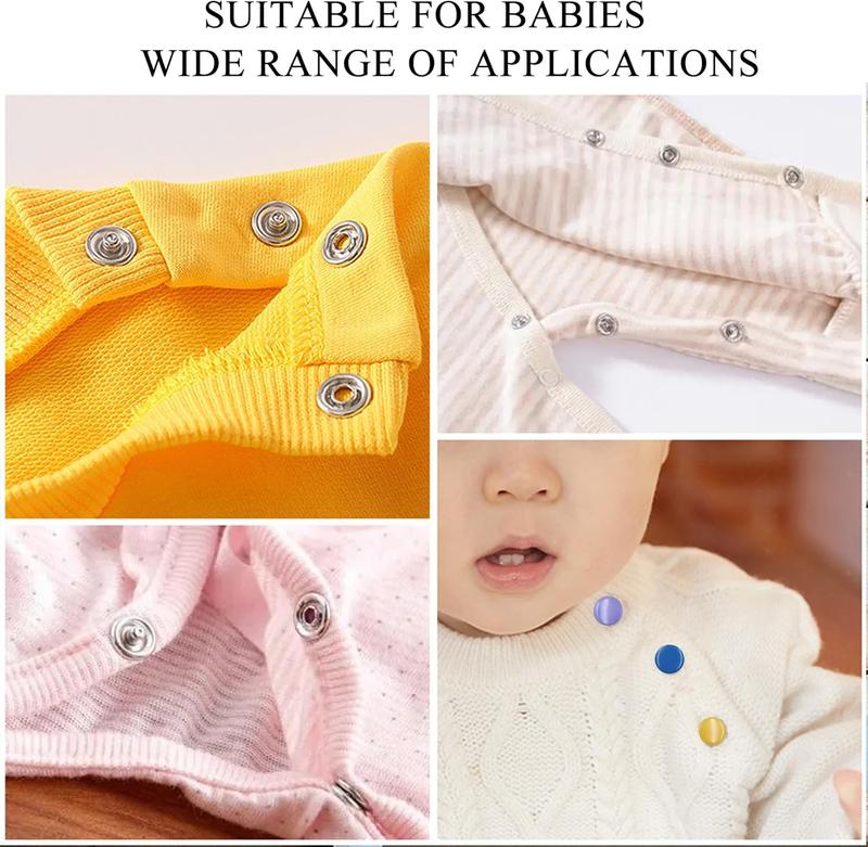 200 set claw Button Kit, 9.5mm Snap Fasteners Kit with Pliers, Metal Snaps Kit with Tool, Five Claw Buckle Tool Set 10 Colors,seam-free nail button, hand press snap button, tool snap button, fastener plier