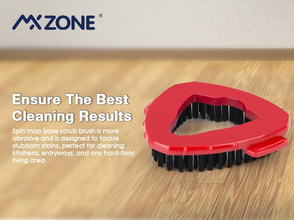 Scrubber Mop Head for O Cedar RinseClean 2 Tank System, Spin Mop Scrub Brush Head Replacement, Hard Bristle Bathroom Cleaning Brush, Tub Scrubber