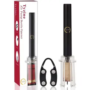 Air Pressure Pump Wine Bottle Opener Set With Foil Cutter Simple Efficient Cork Remover Easy Screw Out Tool Great For Wine Lovers Perfect Wine Gift