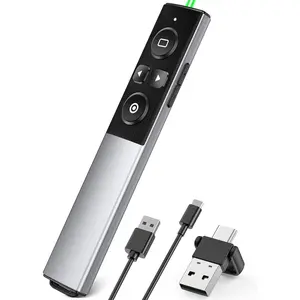 Presentation Clicker- Clicker for Powerpoint Presentations- Rechargeable Presentation Remote, Slide Advancer for Keynote/PPT//PC/Laptop