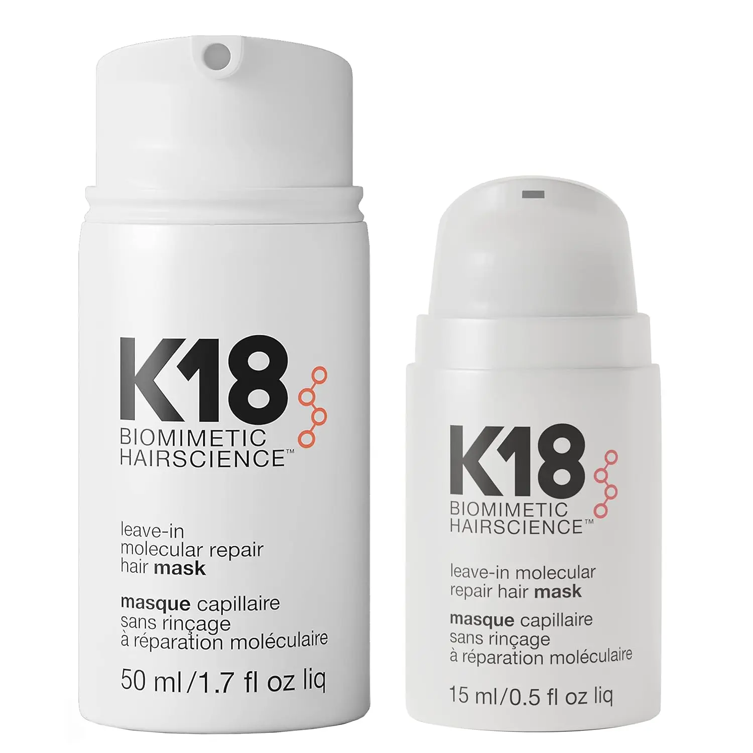 Patented Leave‑In Molecular Repair Hair Mask, 4‑Min Repair for Dry Frizzy Damaged Hair, Reverse Bleach Color Chemical & Heat Damage