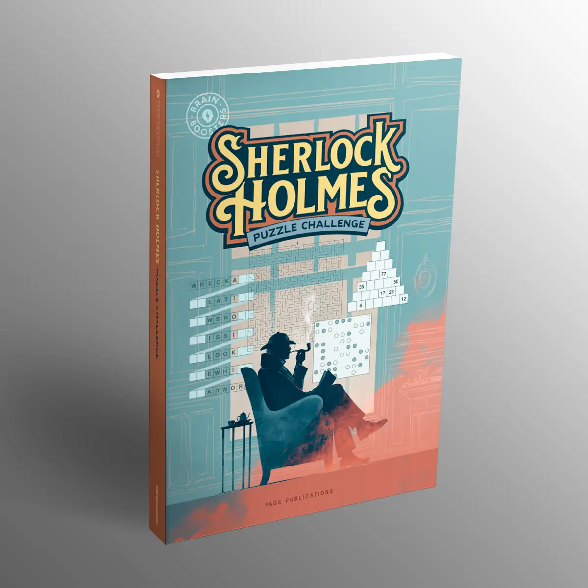 Sherlock Holmes Puzzle Challenge Book - Regular Edition - Brain Teasers for Mystery Lovers & Puzzle Enthusiasts, Including Case-Solving with Holmes, Ciphers, Logic Grids, Visual Challenges