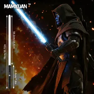 MAMXUAN,Lightsaber,Children's toy sword, rechargeable (with charging cable) RGB color metal handle, hand fight adult children cosplay accessories with sound mode, the best toy for friends, a great birthday gift Steel