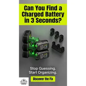 Ryobi 18v ONE+ battery wall mounts