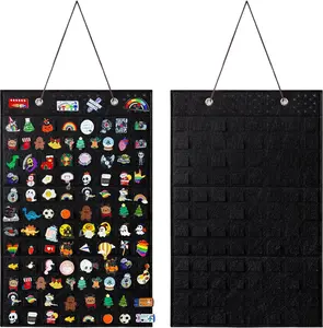 Collector Pin Board,Pin Collections Storage Holder,Enamel Pin Hanging Display Board,Pin Board for Pins Collection,Pin Holder Display for Wall,Enamel Pin Organizer Display Case(96 Slots,Black) miiinaps