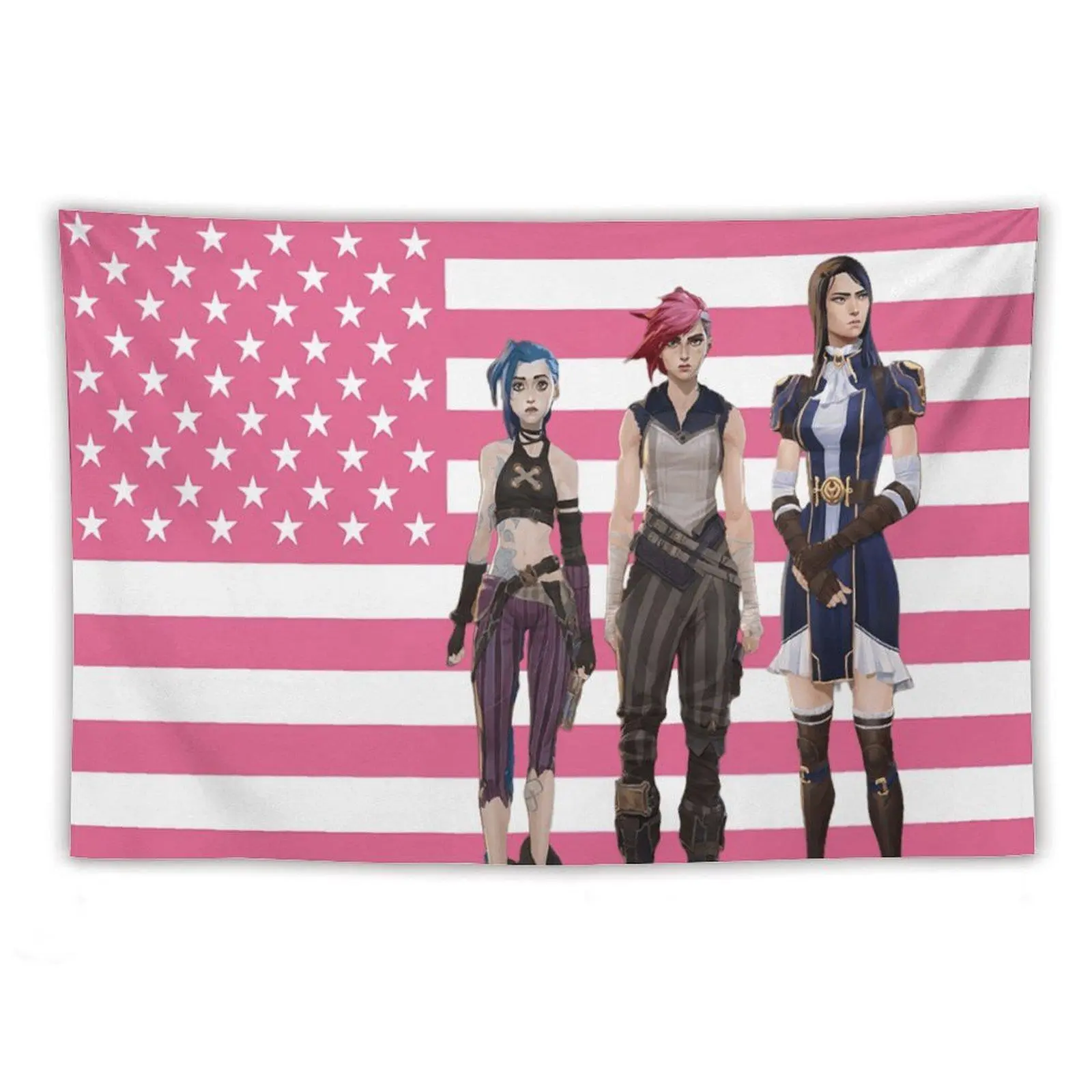 Arcane American Flag Tapestry | Wall Hanging, Gamer Flag, Nerdy Decor, Arcane Merch, Gamer Art, Gift for Gamer