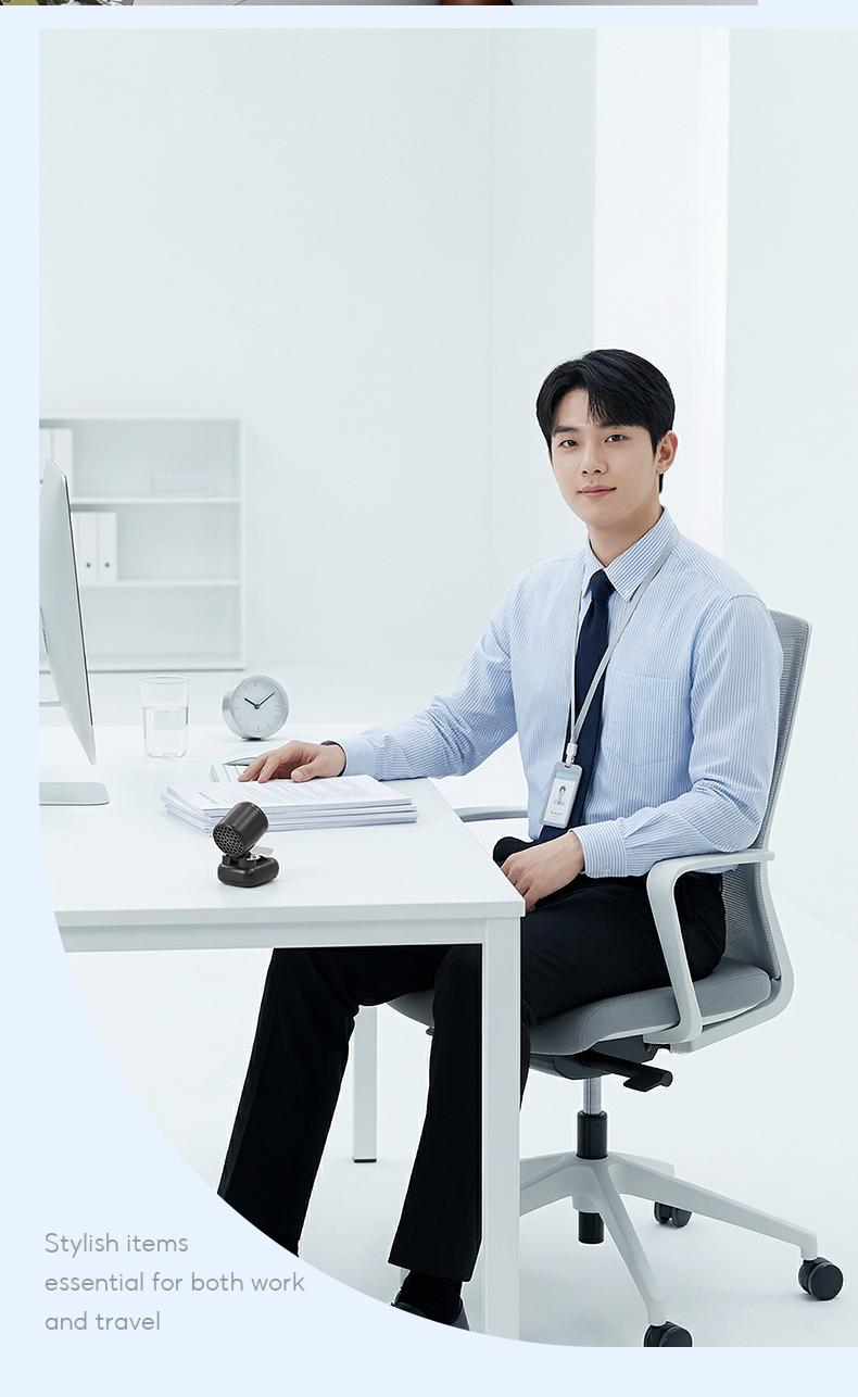 Yodevoe USB rechargeable handheld fan, portable cooling fan, 90° adjustable clip-on fan, mini and compact, suitable for outdoor sports and travel.